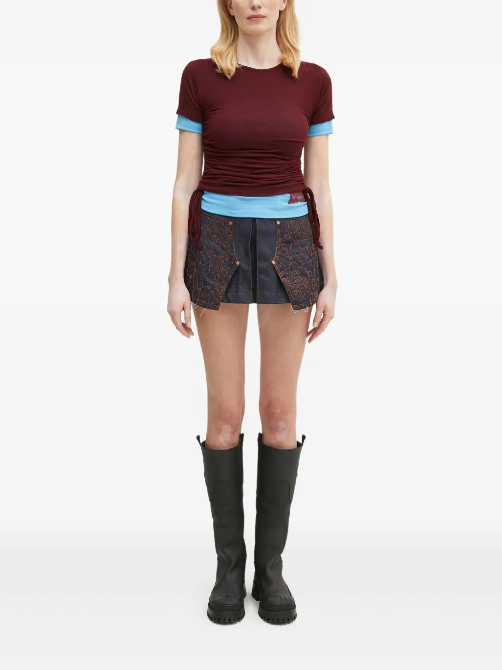 Andersson Bell Cindy String layered top - Rosso