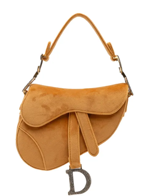 Christian Dior Pre-Owned 2019 Mini Velvet Saddle satchel