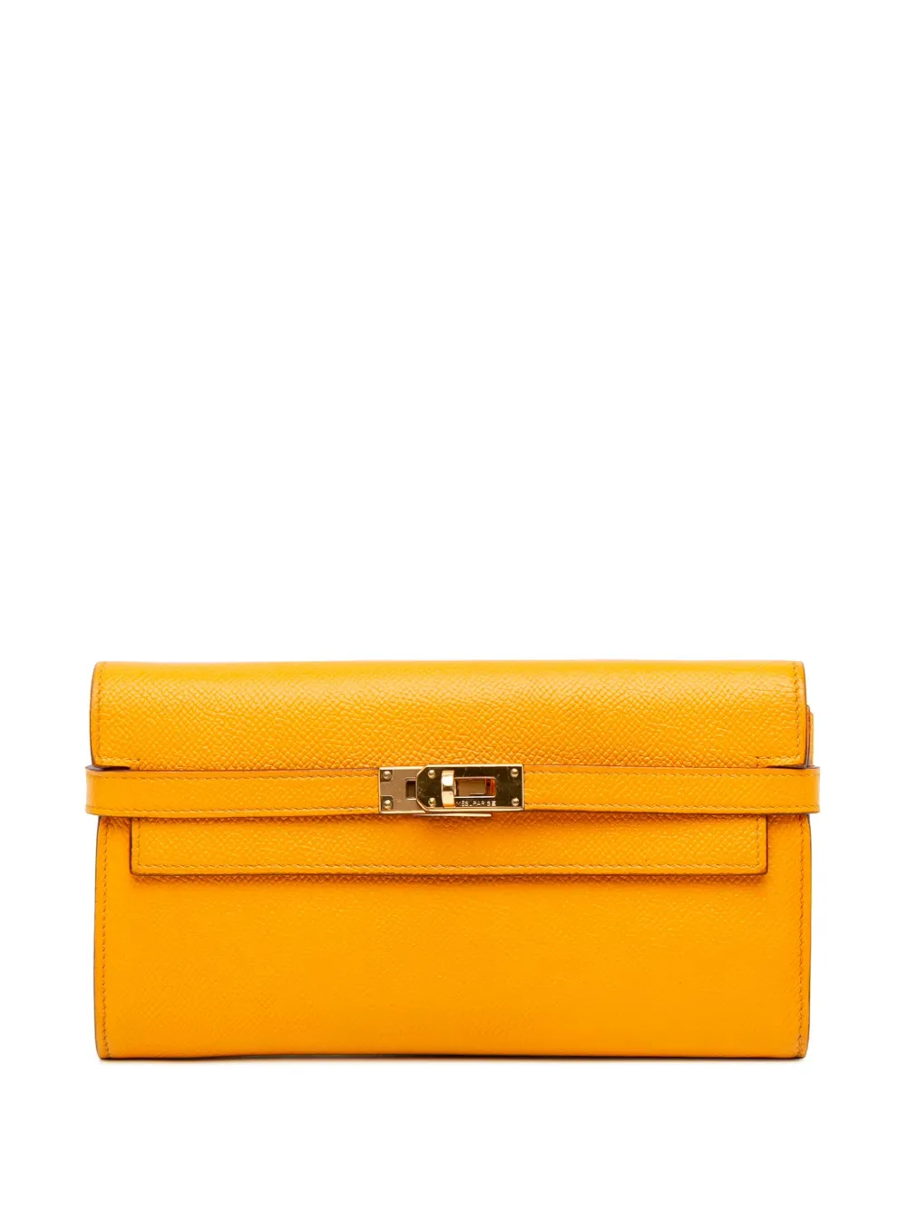 Hermès Pre-Owned 2012 エプソン ケリー ロングウォレット 長財布 - イエロー Hermès Pre-Owned 2012 エプソン ケリー ロングウォレット 長財布 - イエロー
