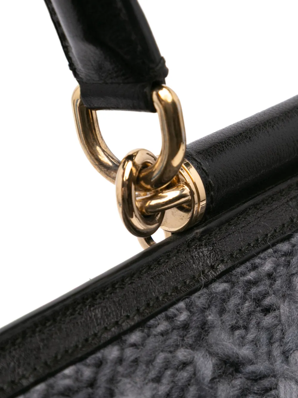 Dolce & Gabbana Pre-Owned Borsa a tracolla Miss Sicily in lana con lavorazione all'uncinetto 2010-2024 | Image 7