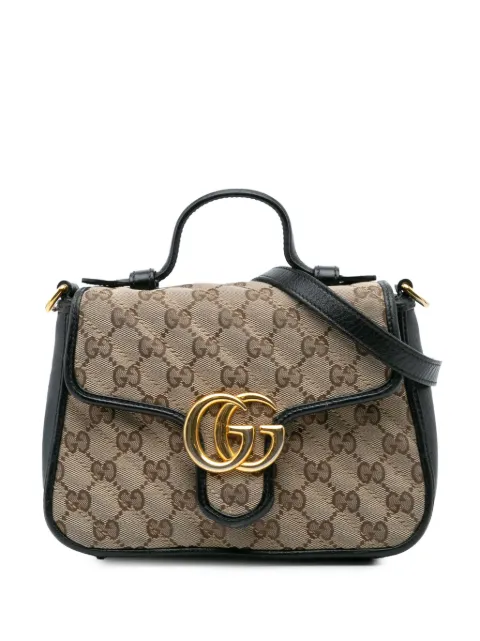 Gucci Pre-Owned شنطة 'جي جي مارمونت' كانفا بمظهر مبطن وبمقبض علوي 2016-2024