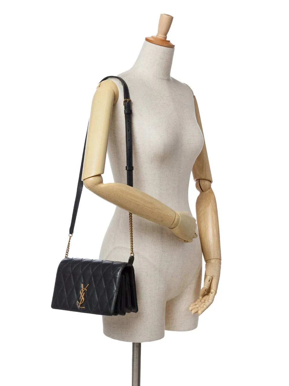 Saint Laurent Pre-Owned bolsa crossbody Angie de piel de cordero con capitonado de rombos y cadena 2019 | Estilos de archivo | Image 2