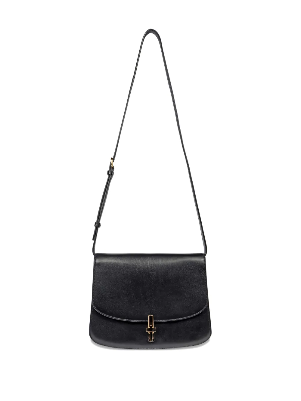 The Row Sofia Leather Shoulder Bag In Black