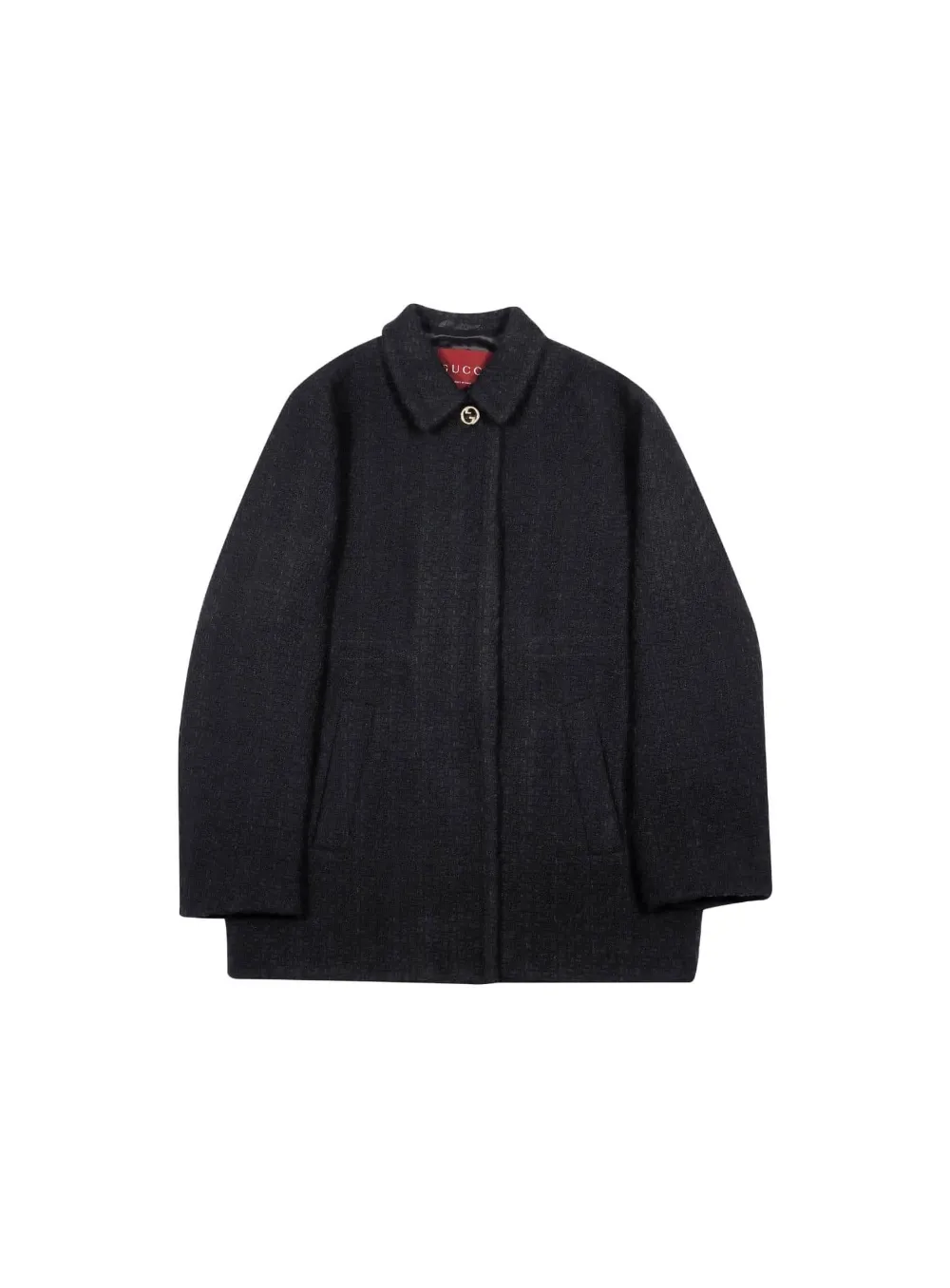 Gucci Kaput Button Coat In Black