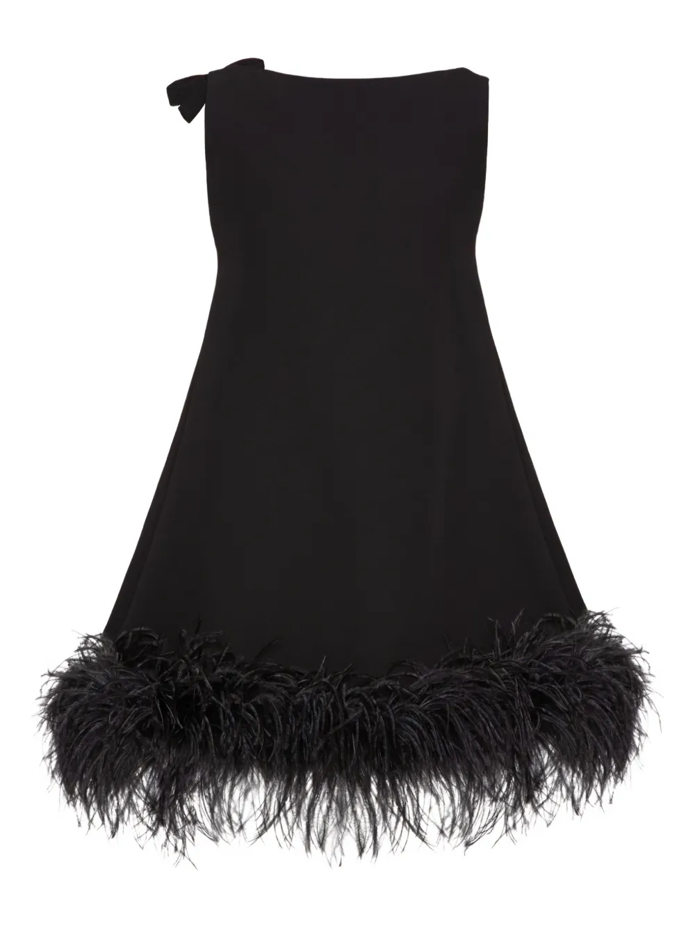 Valentino Garavani bow feather dress - Nero