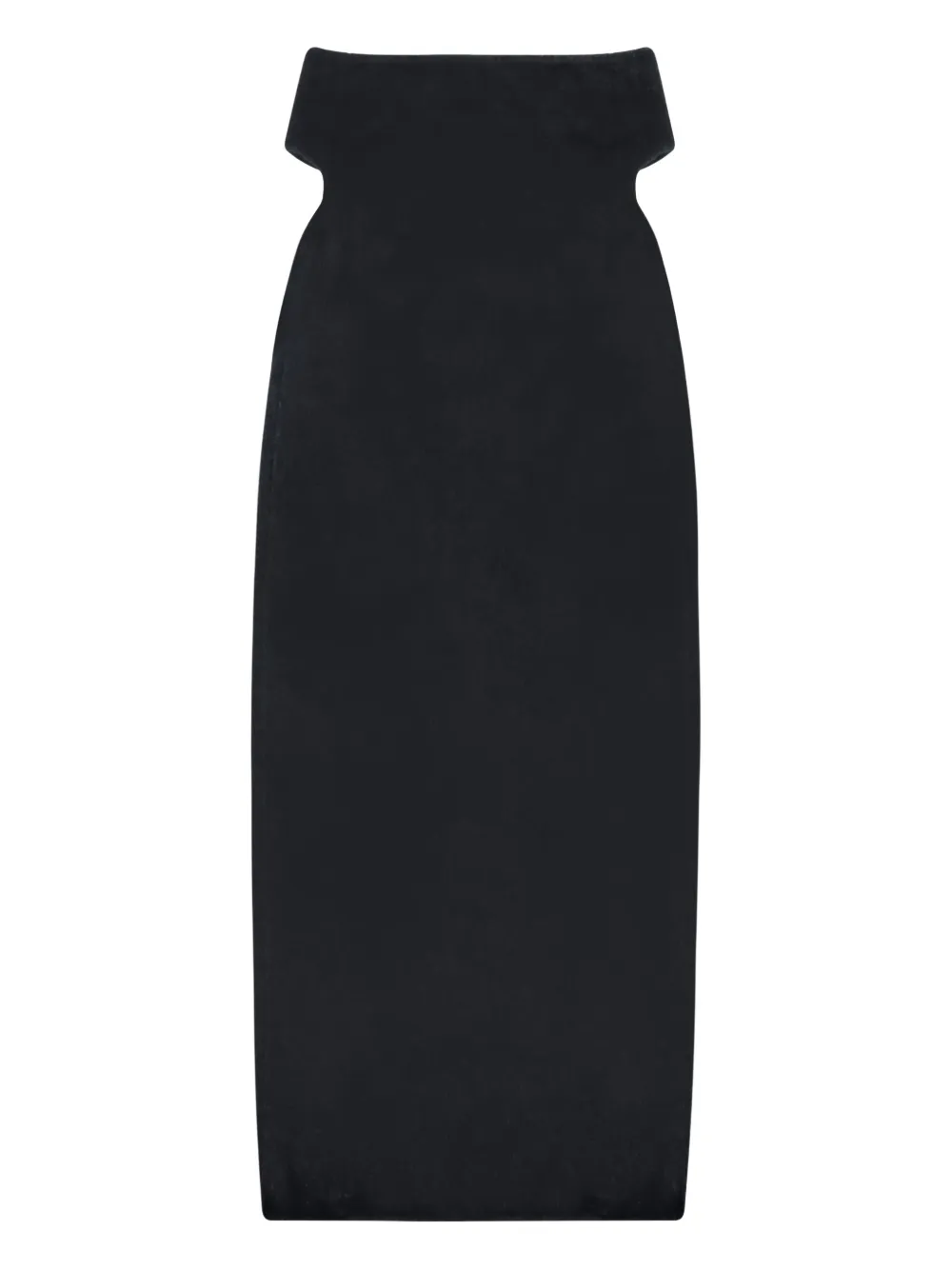The Row Notched Maxi Dress In Black
