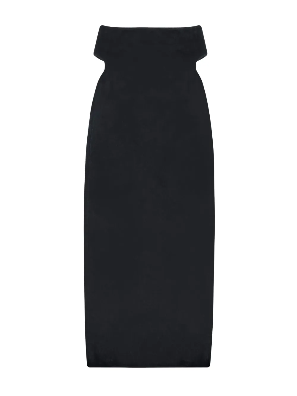 The Row Notched Maxi Dress In Black