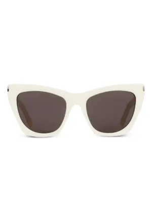 Balenciaga Eyewear BBロゴ サングラス | ホワイト | FARFETCH JP