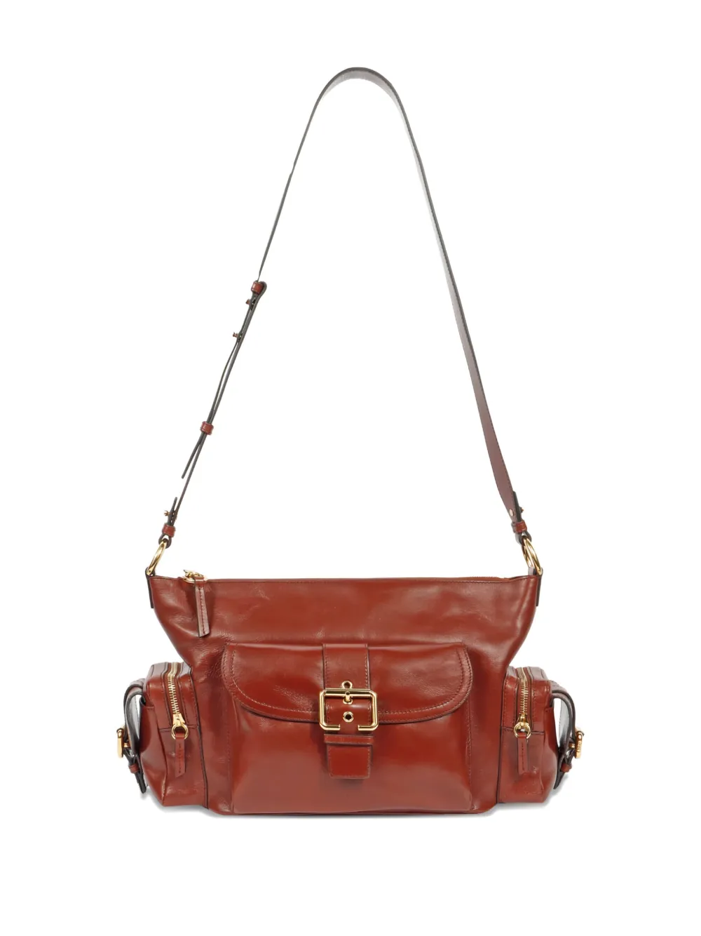 Chloé Camera Leather Crossbody Bag In Brown