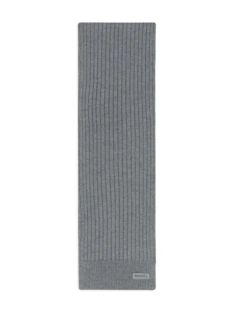 Gucci ribbed logo-detail scarf
