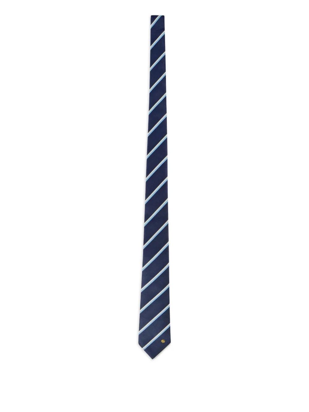 Gucci striped silk tie Blauw