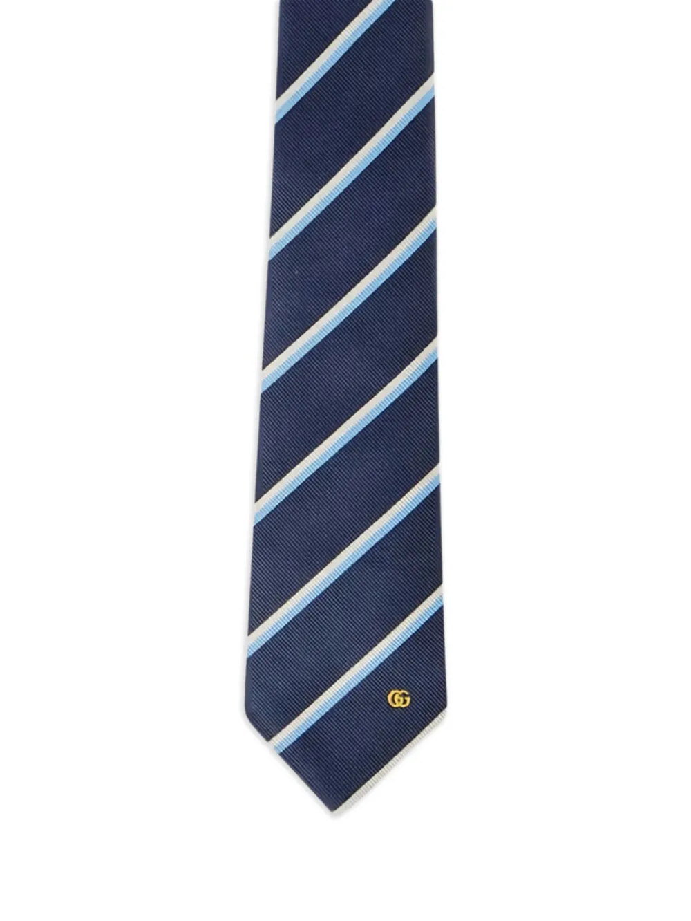 Gucci striped silk tie Blauw