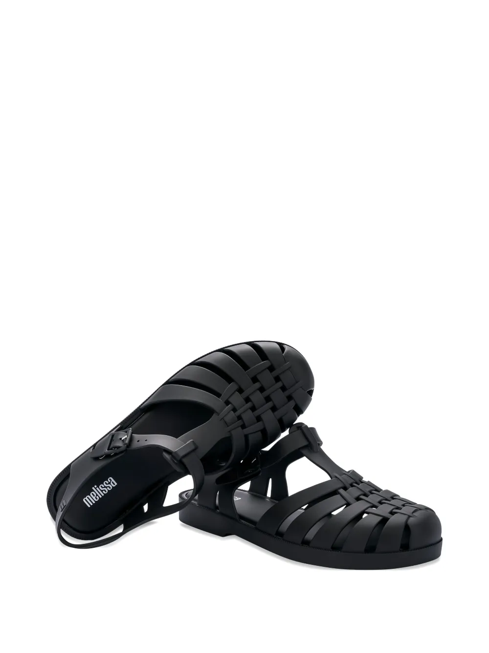 Melissa Possession strappy flat sandals Black