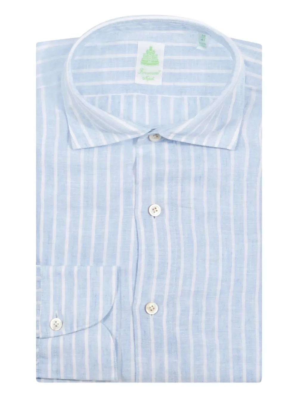 Finamore 1925 Napoli striped buttoned shirt - Blu