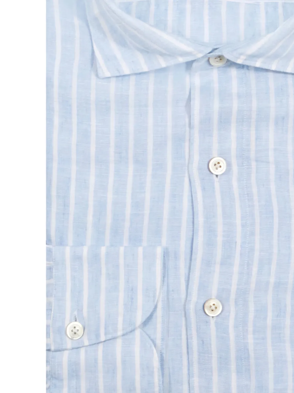 Finamore 1925 Napoli striped buttoned shirt - Blauw