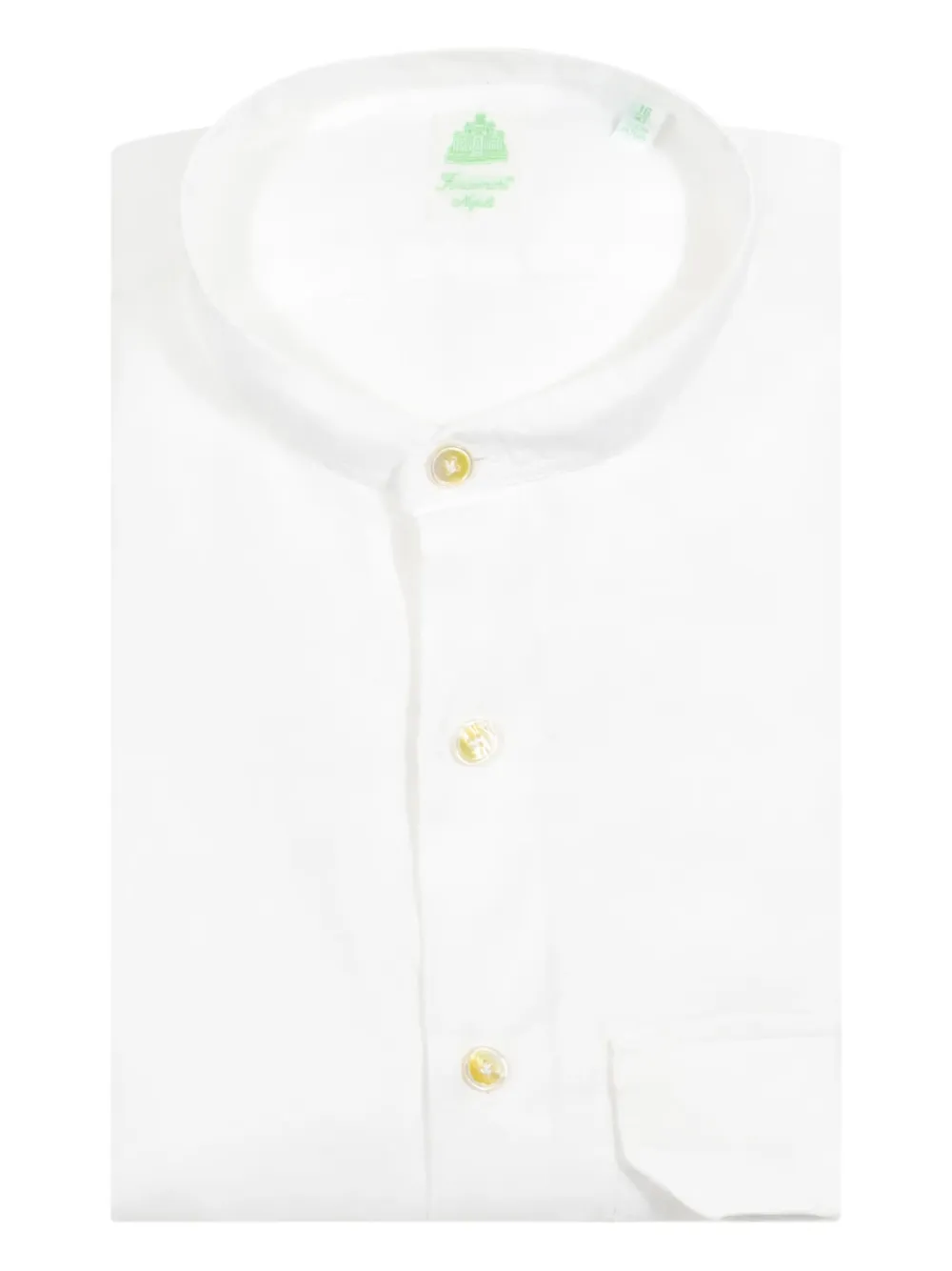 Finamore 1925 Napoli camisa sin cuello con botones | blanco | Image 1