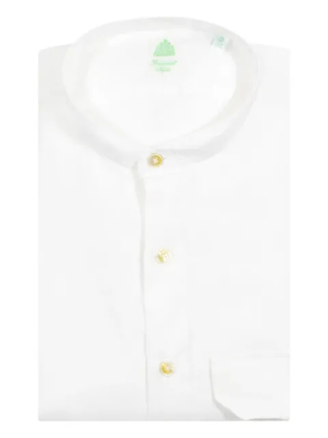 Finamore 1925 Napoli buttoned collarless shirt