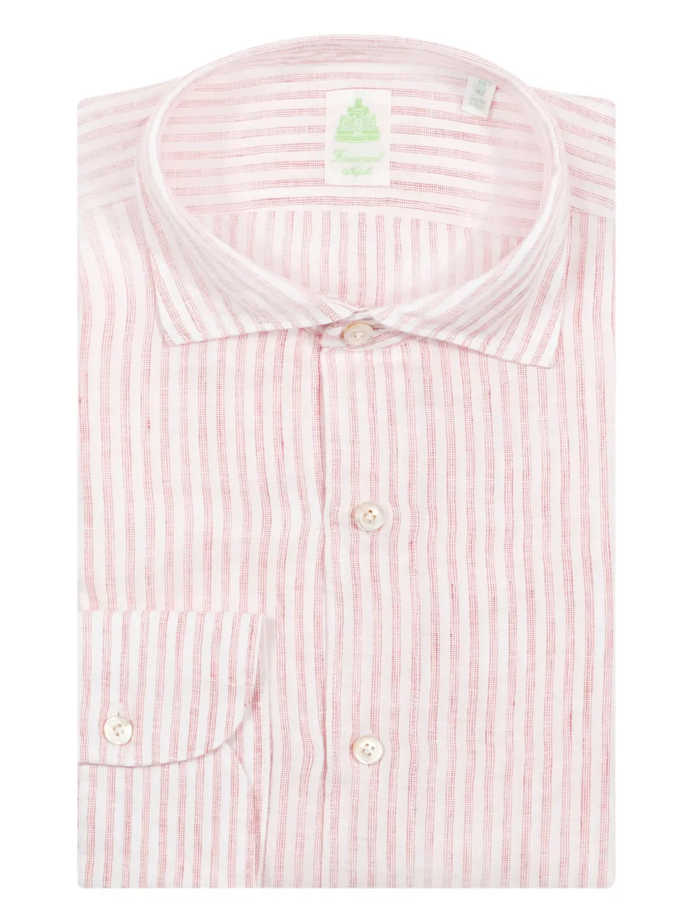 Finamore 1925 Napoli striped buttoned shirt | White | Image 1
