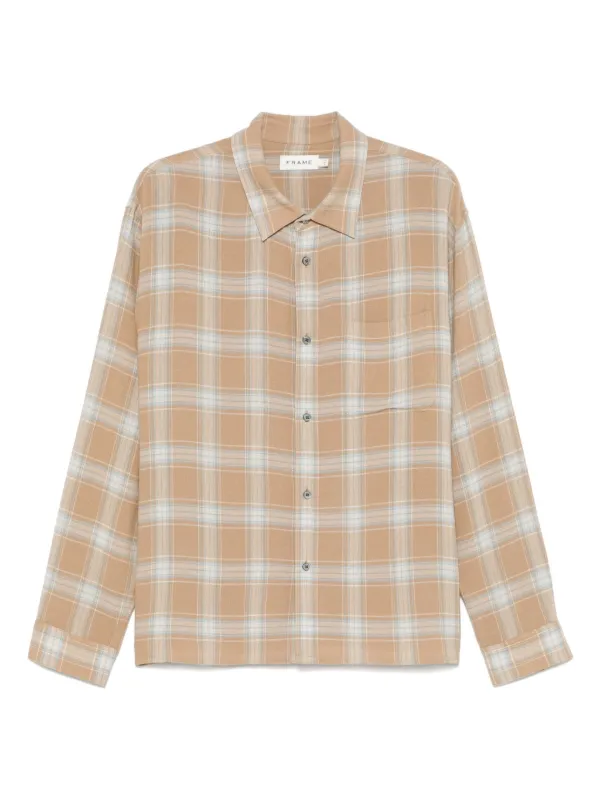 Frame Plaid Shirt in Neutrals