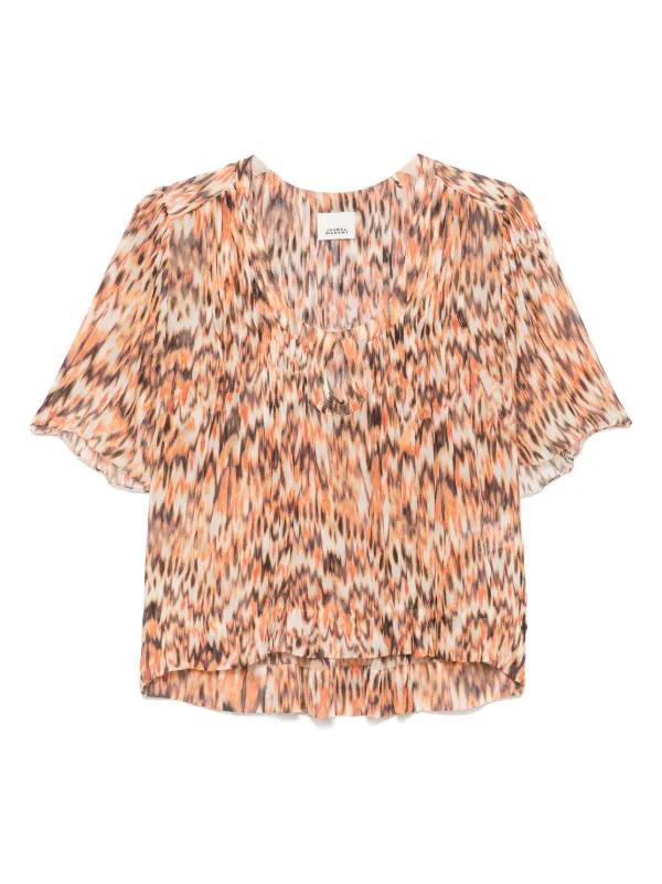 ISABEL MARANT シルクブラウス | オレンジ | FARFETCH JP