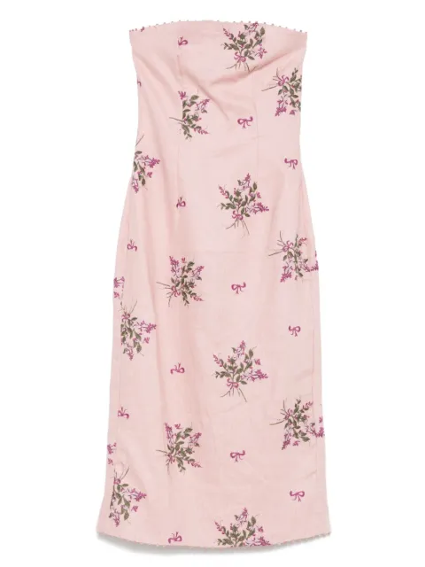 Agua By Agua Bendita vestido de algodón con estampado floral