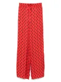 Marine Serre Crescent Moon-print trousers - Red