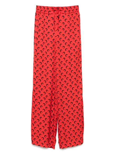 Marine Serre Pantaloni con stampa Crescent Moon