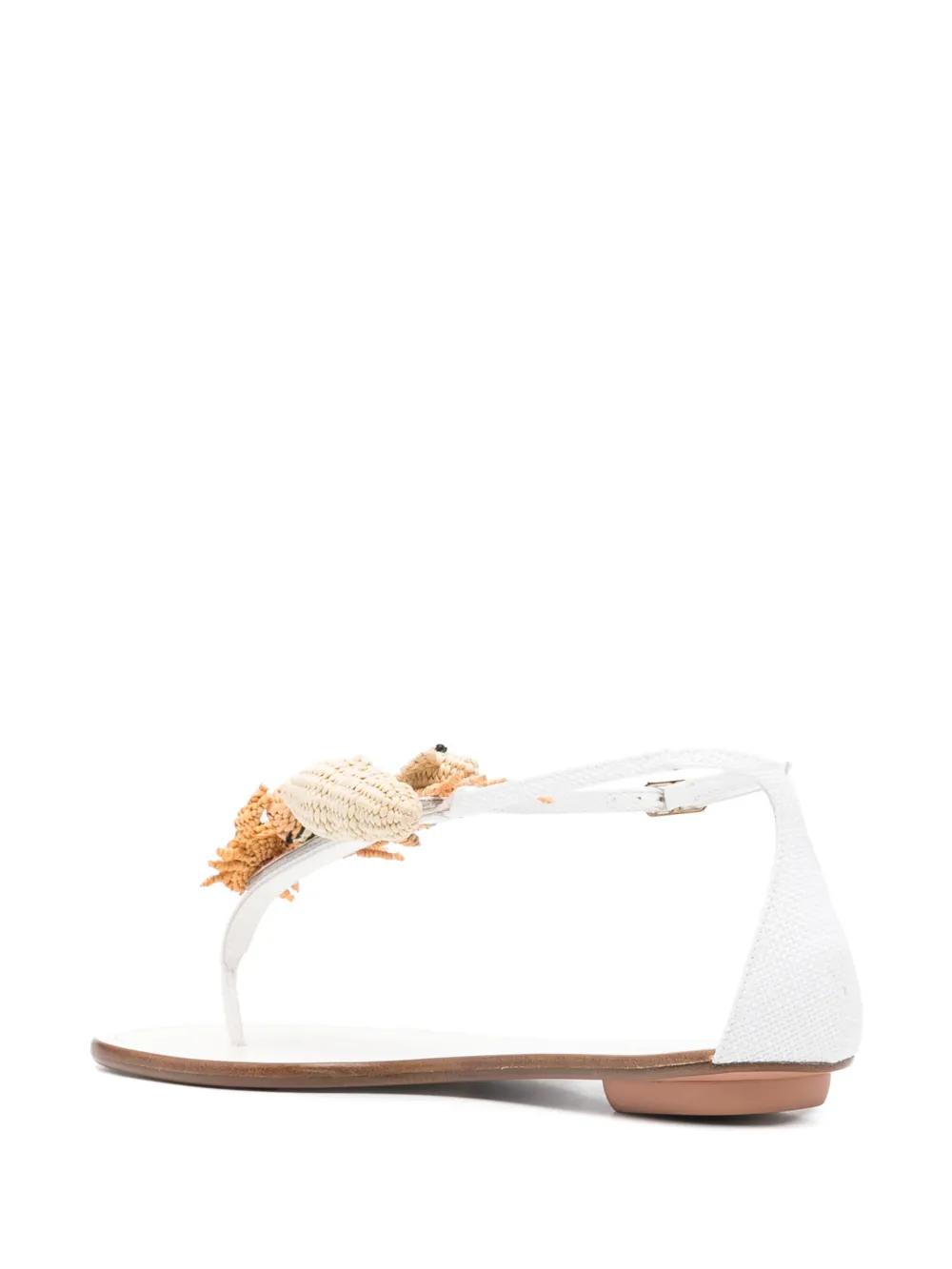 Aquazzura leather sandals White