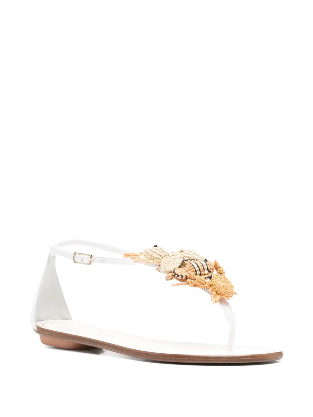 Aquazzura leather sandals White