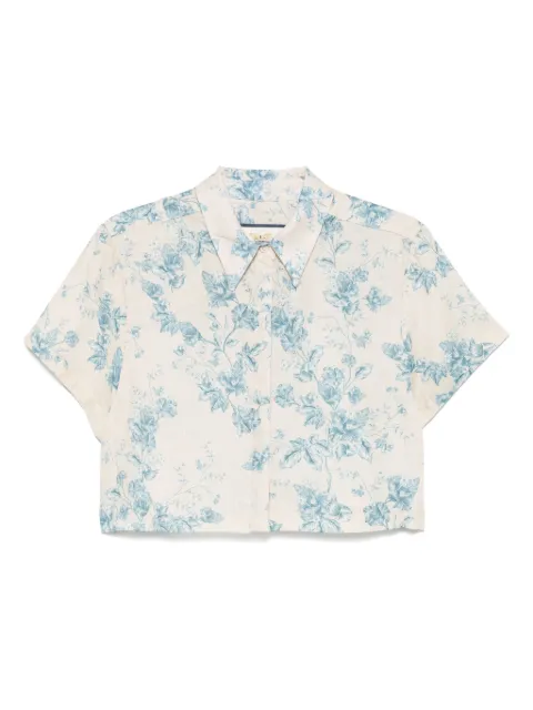 Agua By Agua Bendita floral-print linen shirt