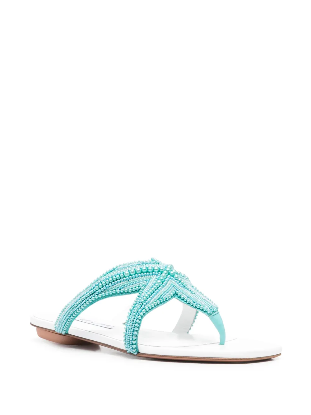 Aquazzura leather sandals Blue
