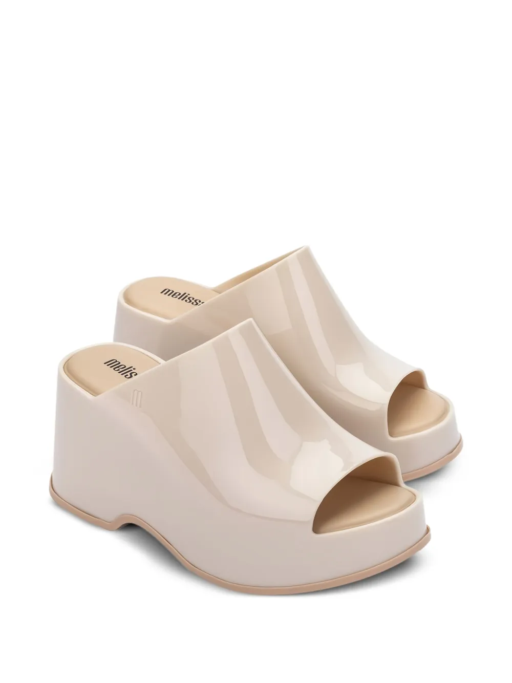 Melissa Patty peep-toe platform sandals Neutrals
