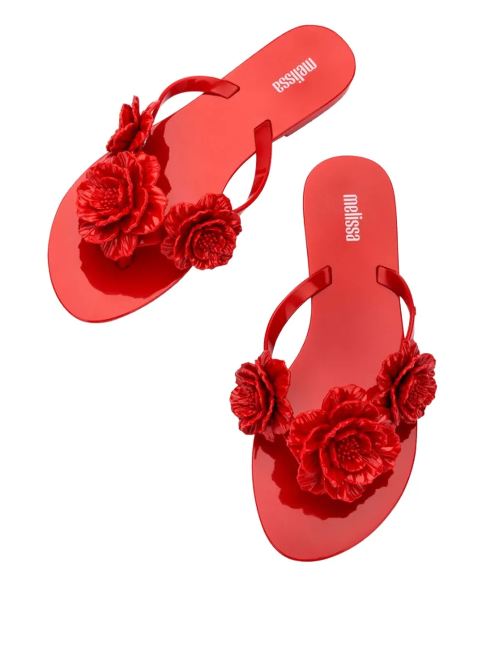 MELISSA HARMONIC SPRINGTIME FLORAL-EMBELLISHED FLIP FLOPS