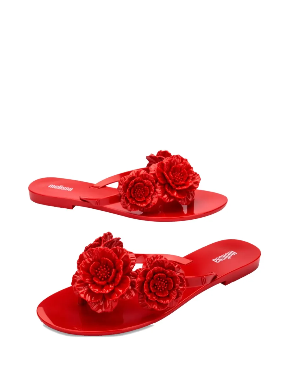MELISSA HARMONIC SPRINGTIME FLORAL-EMBELLISHED FLIP FLOPS