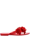 Melissa Harmonic Springtime floral-embellished flip flops - Red