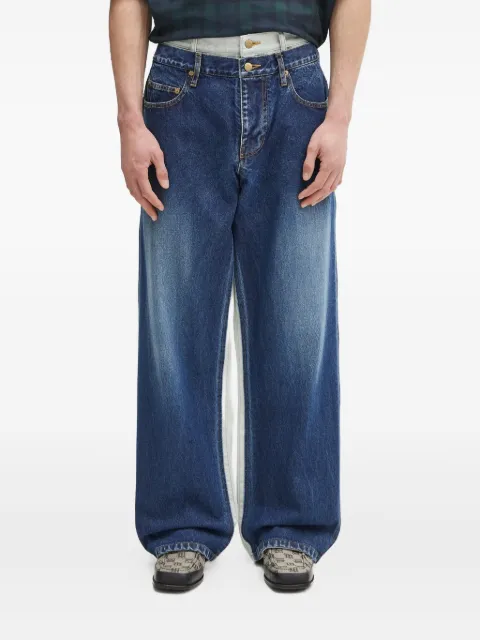AMBUSH two-tone panelled jeans