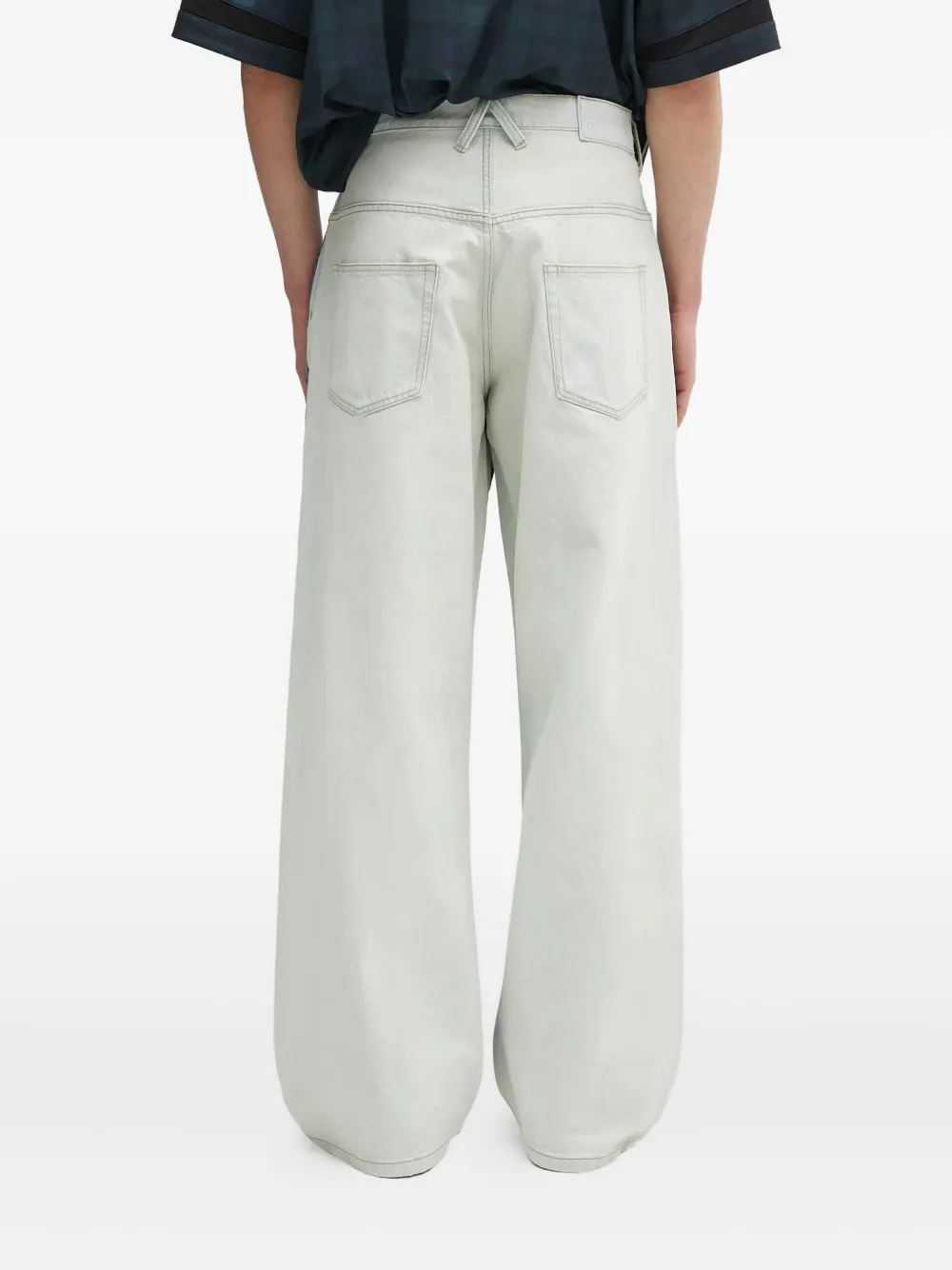AMBUSH two-tone panelled jeans Blauw
