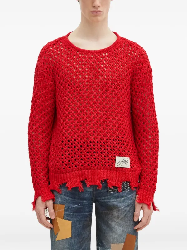 Andersson Bell オープンニット セーター | レッド | FARFETCH JP