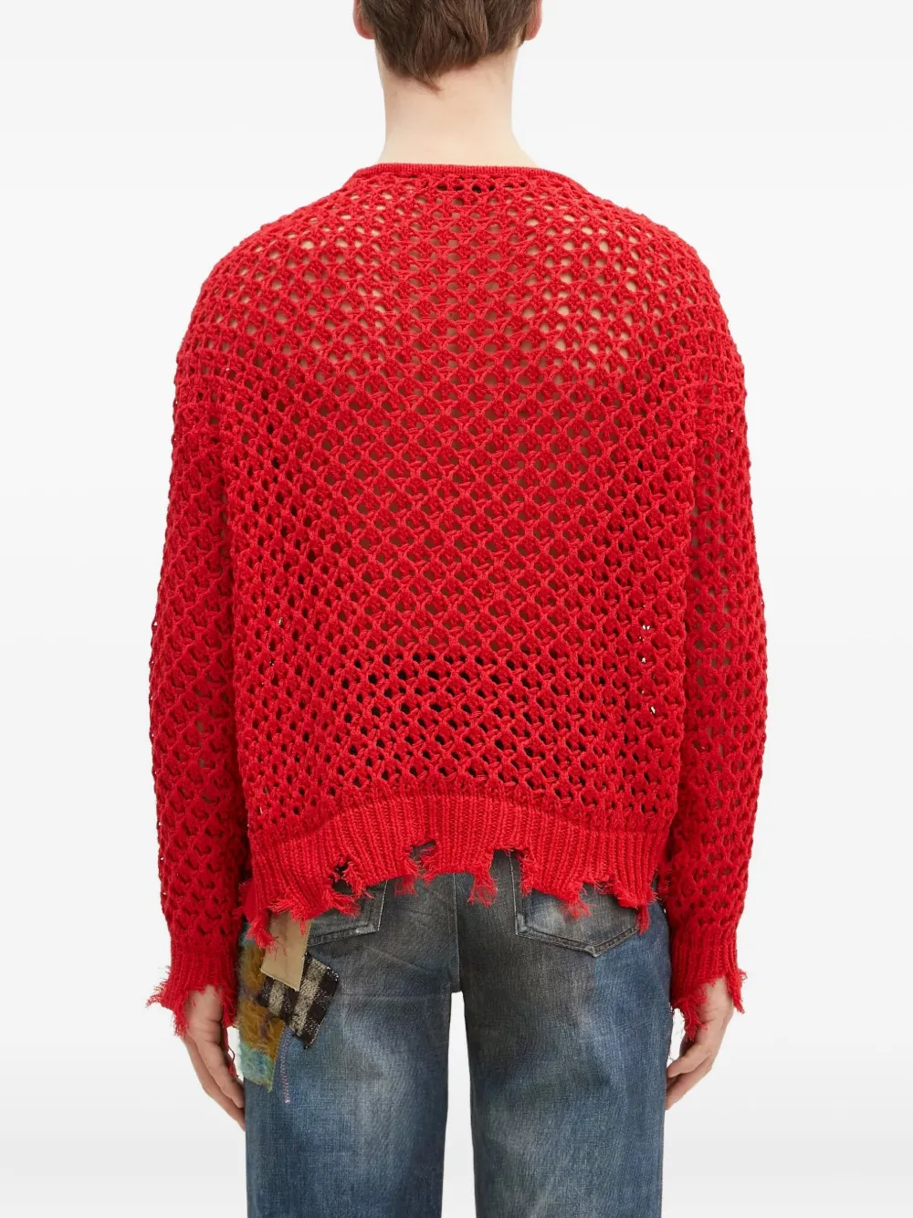 Andersson Bell Open-knit Frayed Sweater
