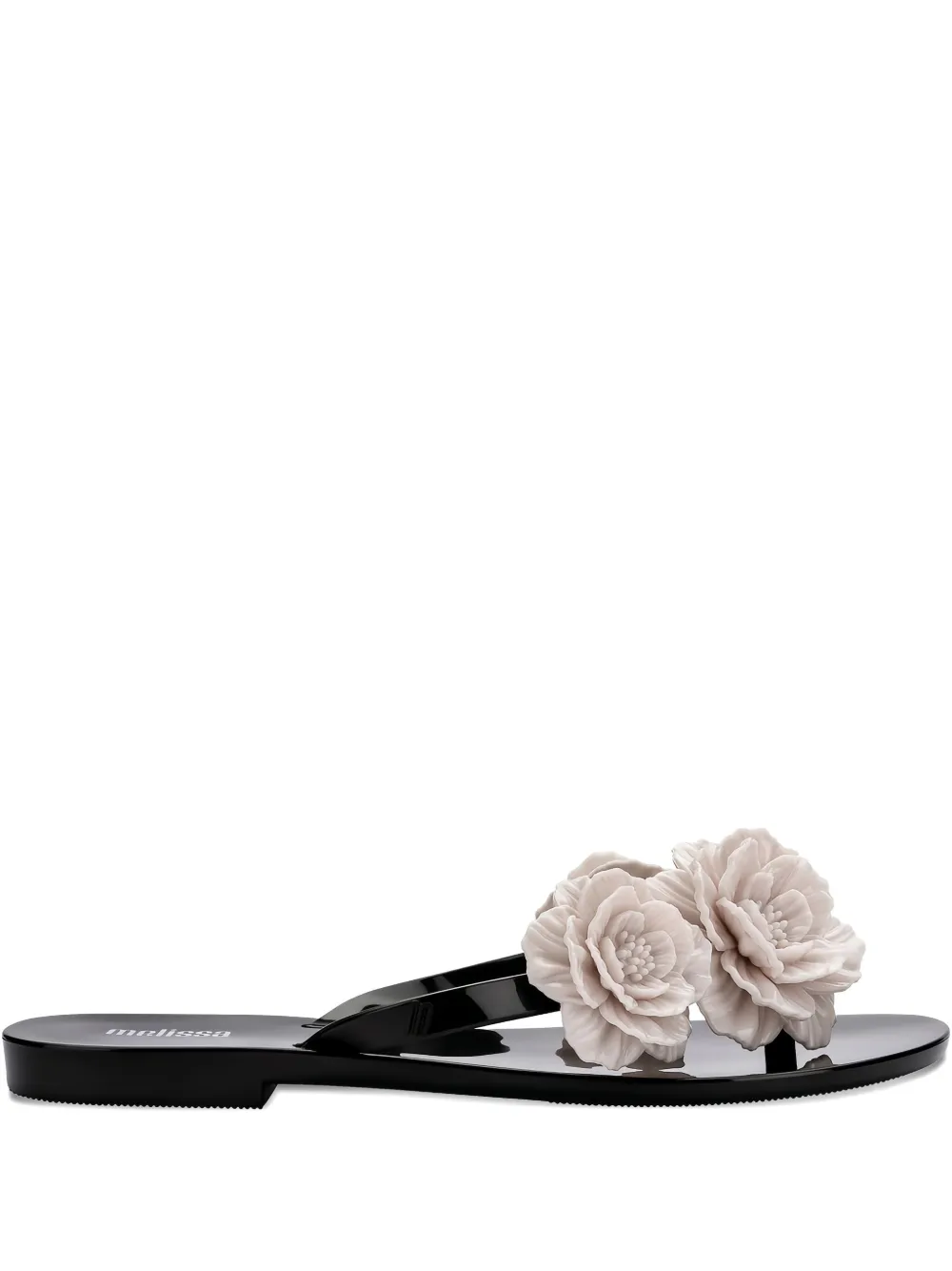 Melissa flip flops Harmonic Springtime con apliques florales | negro | Image 1