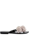 Melissa Harmonic Springtime floral-embellished flip flops - Black