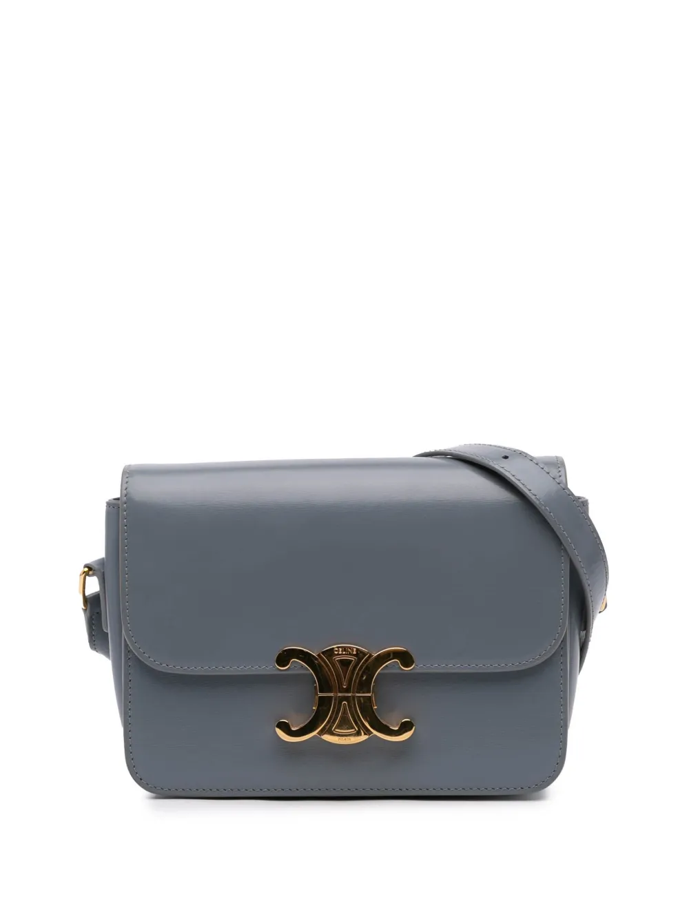 Céline Pre-Owned 2023 ティーン シャイニーカーフ トリオンフ ショルダーバッグ - グレー Céline Pre-Owned 2023 ティーン シャイニーカーフ トリオンフ ショルダーバッグ - グレー