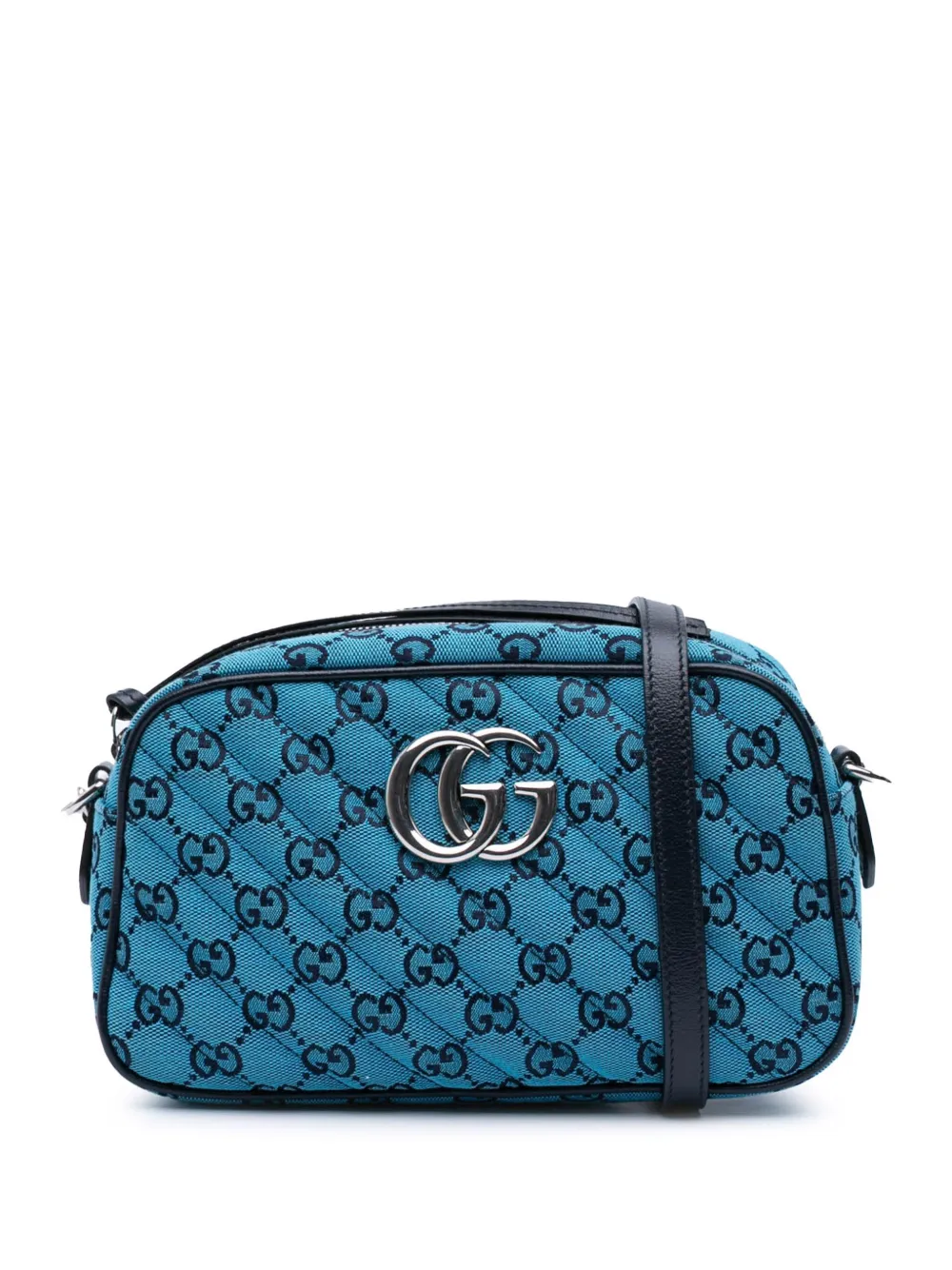 Pre-owned Gucci 2016-2024 Small Gg Marmont Matelasse Canvas Crossbody Bag