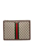 Gucci Pre-Owned 2016-2024 GG Supreme Ophidia clutch bag - Brown
