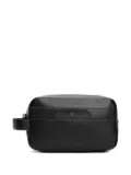 Tommy Hilfiger textured leather wash bag - Black