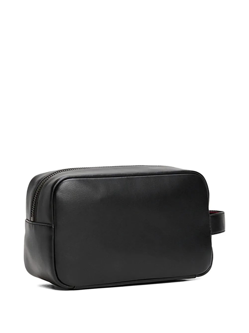 Tommy Hilfiger textured leather wash bag - Zwart