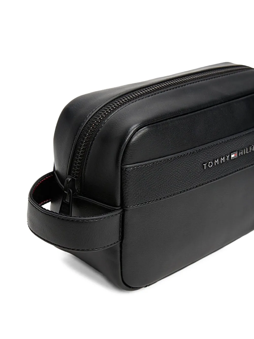 Tommy Hilfiger Leren toilettas Zwart