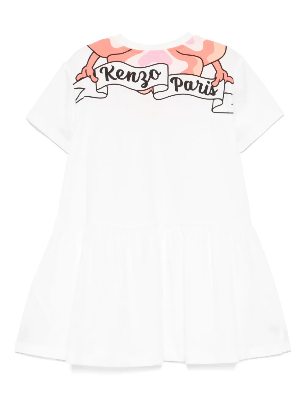 Kenzo Kids graphic-print dress Beige