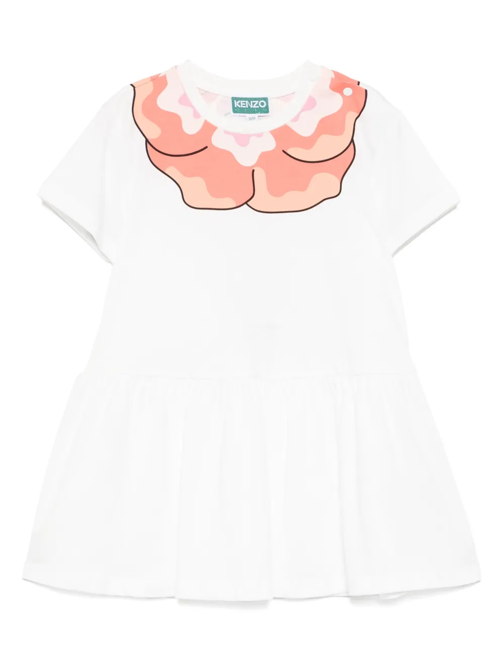 Kenzo Kids graphic-print dress - ニュートラル Kenzo Kids graphic-print dress - ニュートラル