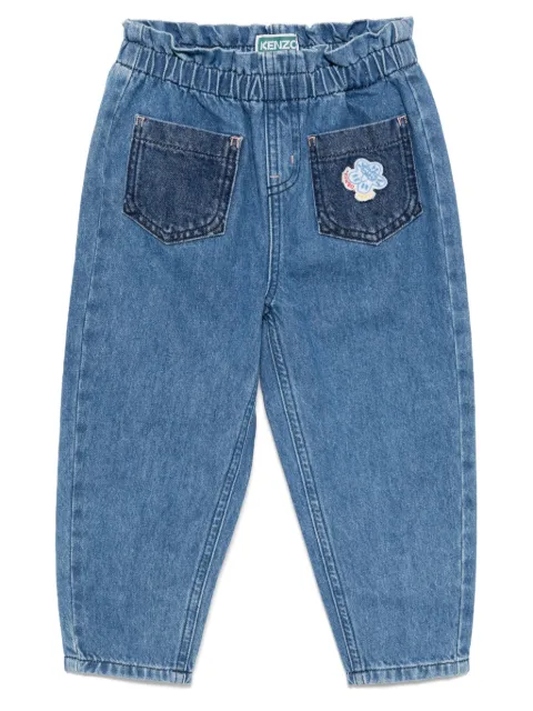 Kenzo Kids logo-embroidered jeans 